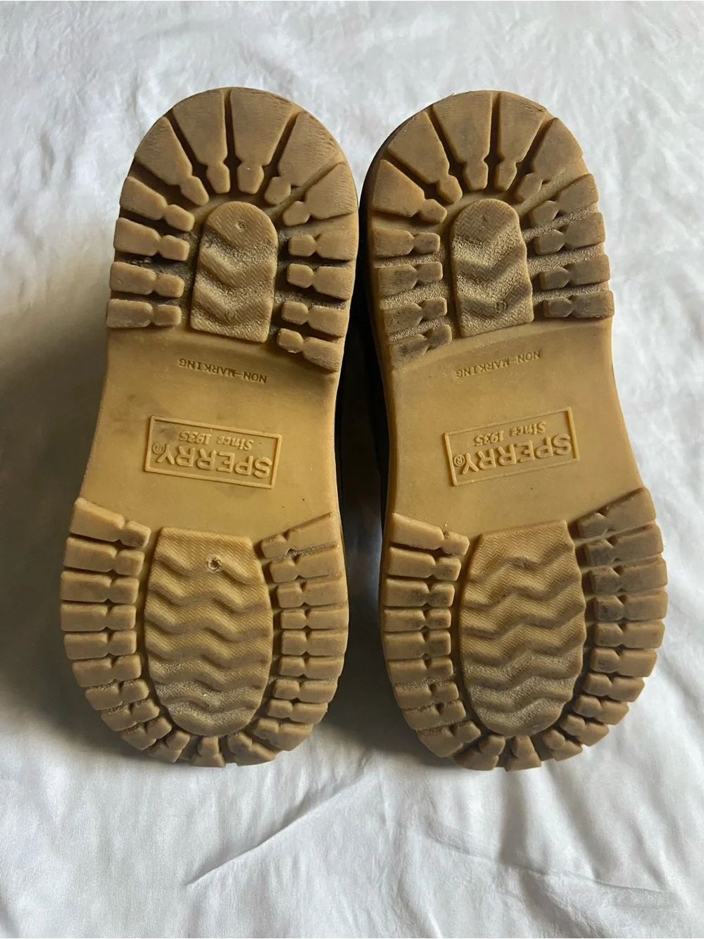 Sperry Two-Tone Tan and Gray Duck Boots